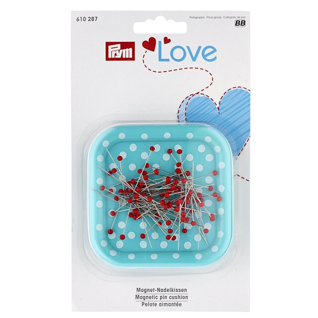 Prym Love - Magnetic Pin Cushion & Glass-Headed Pins - Mint