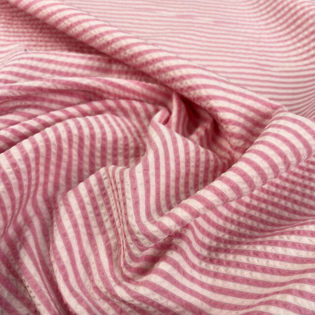 Austrian Seersucker - Pink Stripe