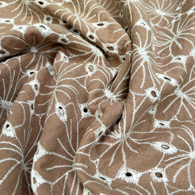 BA - Floral Double Gauze - Sand