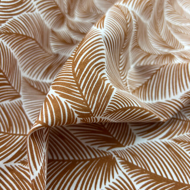 Cotton Poplin - Go Bananas - Rust