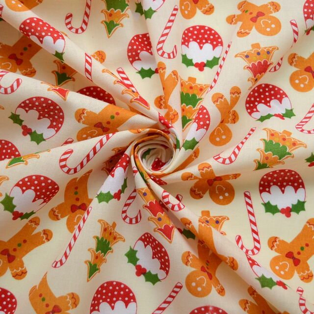 Christmas Poly/Cotton - Gingerbread Man