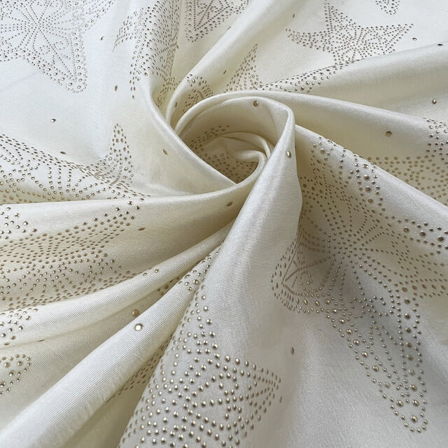 Taffeta - Star Studded Gold