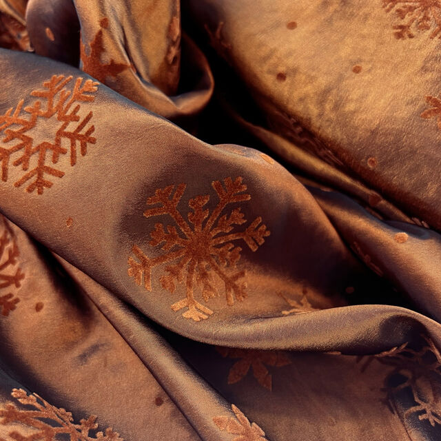 Taffeta - Flocked Flakes Orange