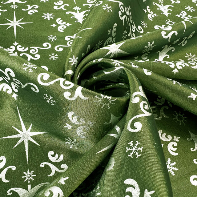 Taffeta - Green Tree Sparkle