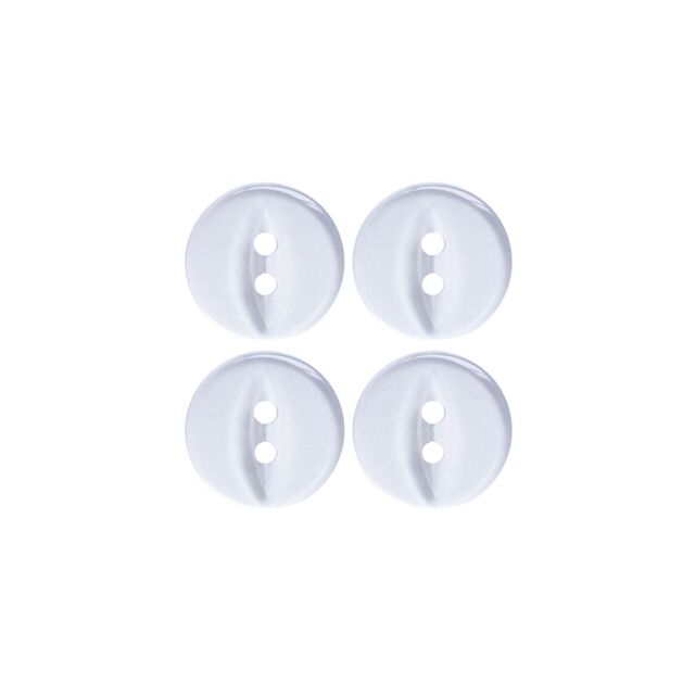 Pack of 4 Clear Polyester Fisheye Buttons (16mm)