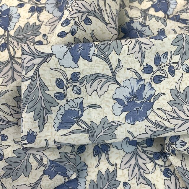 Pima Cotton Lawn - Mary Ann Blue