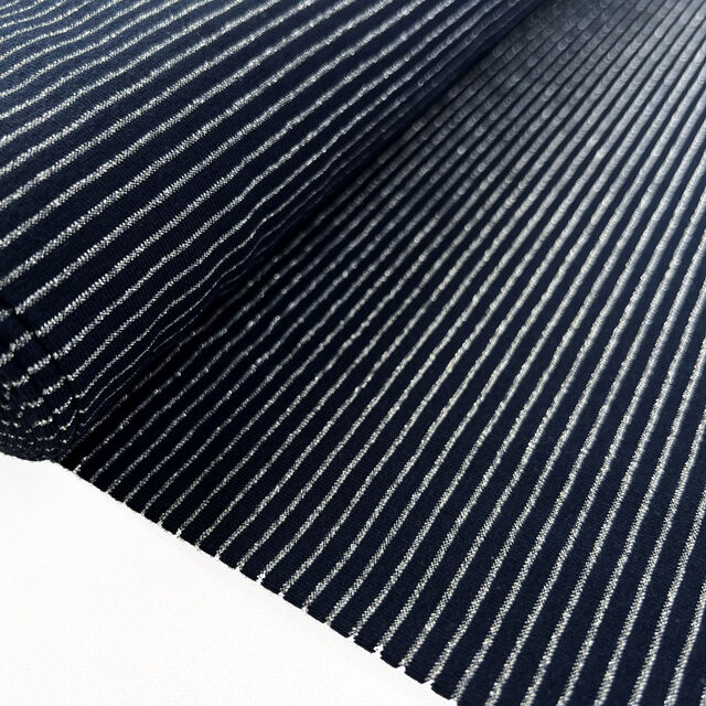 Lurex Striped Jersey - Navy