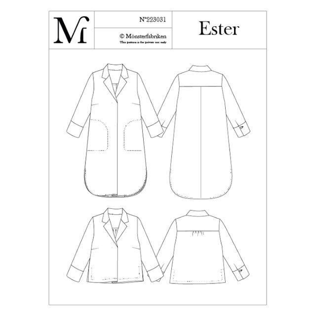 Monsterfabriken - Ester Dress & Shirt Pattern (96-116cm Chest)