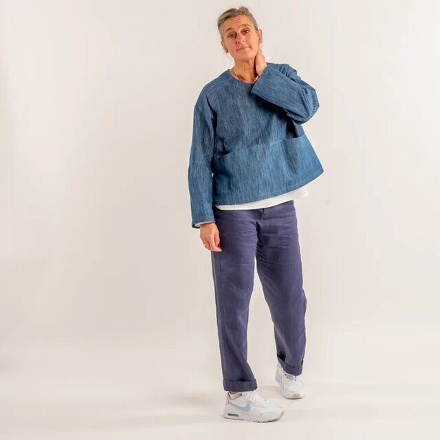 Monsterfabriken - Flora Collarless Overshirt Pattern