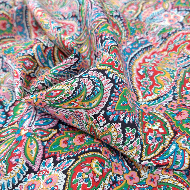 Pima Cotton Lawn - Devine Paisley - Pink