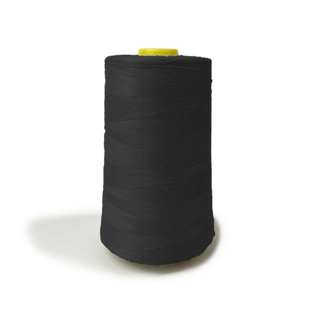 Polyester Overlocking Sewing Machine Thread Cone – Black (5000m)