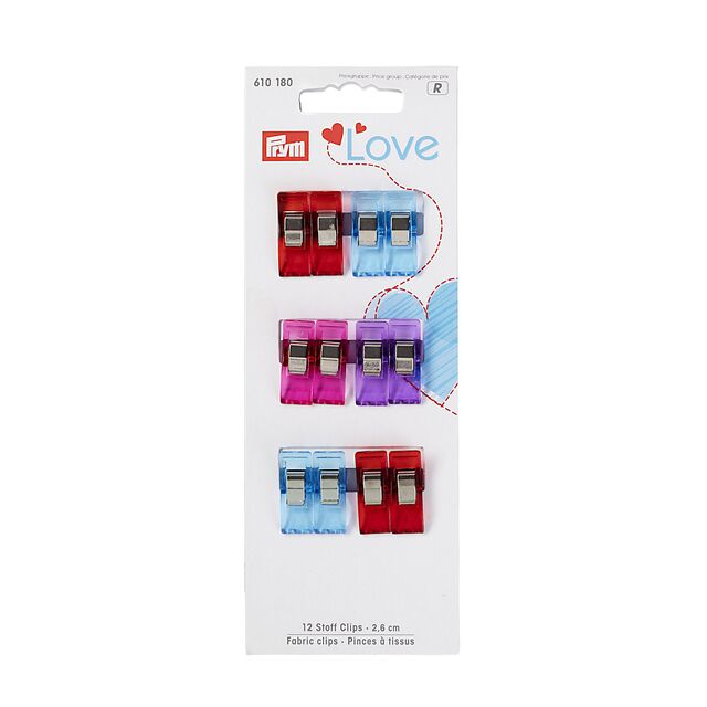 Prym Love - Pack of 12 Fabric Clips (2.6cm)