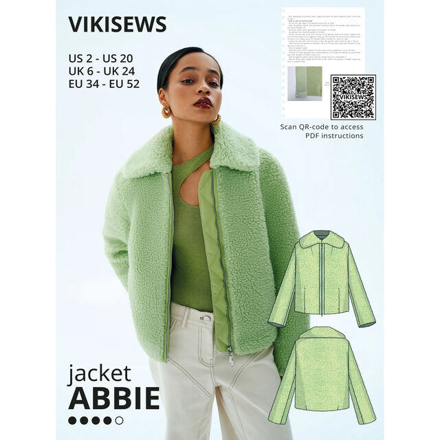 Vikisews - Abbie Jacket Sewing Pattern (UK 6-24)
