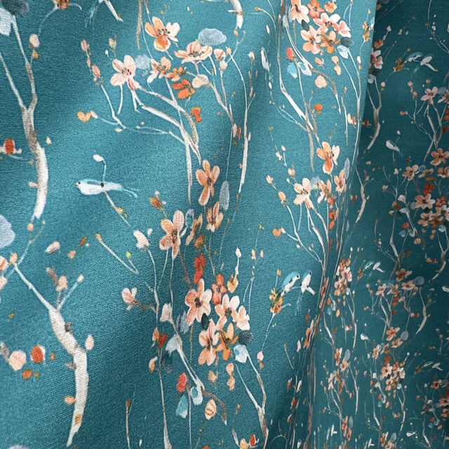 Voyage - Armathwaite Peach Kingfisher Ness Poplin Cotton